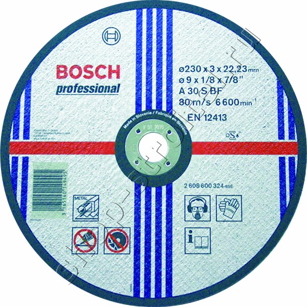 Увеличенная фотография Диск отр. по металлу 230x3x22,2 Bosch 2.608.600.324